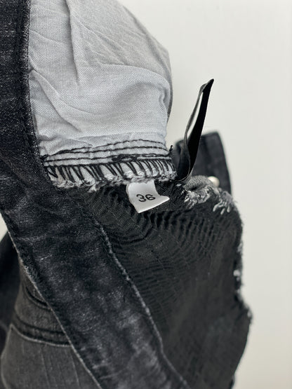 Balmain Bondage-Strap Biker Denim Jeans
