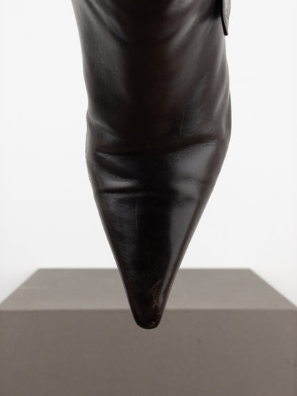 Dior by Galliano SS02 ‘Street Chic’ Buckle Ankle Heel Boots