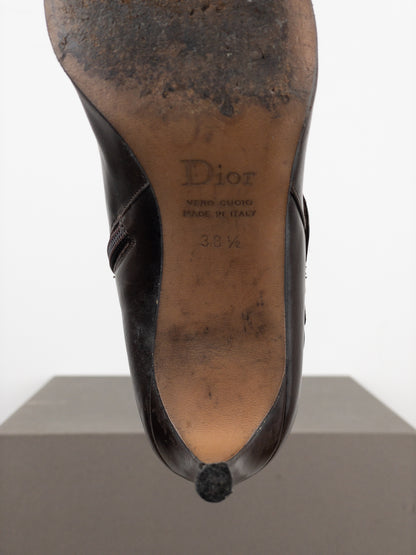 Dior by Galliano SS02 ‘Street Chic’ Buckle Ankle Heel Boots