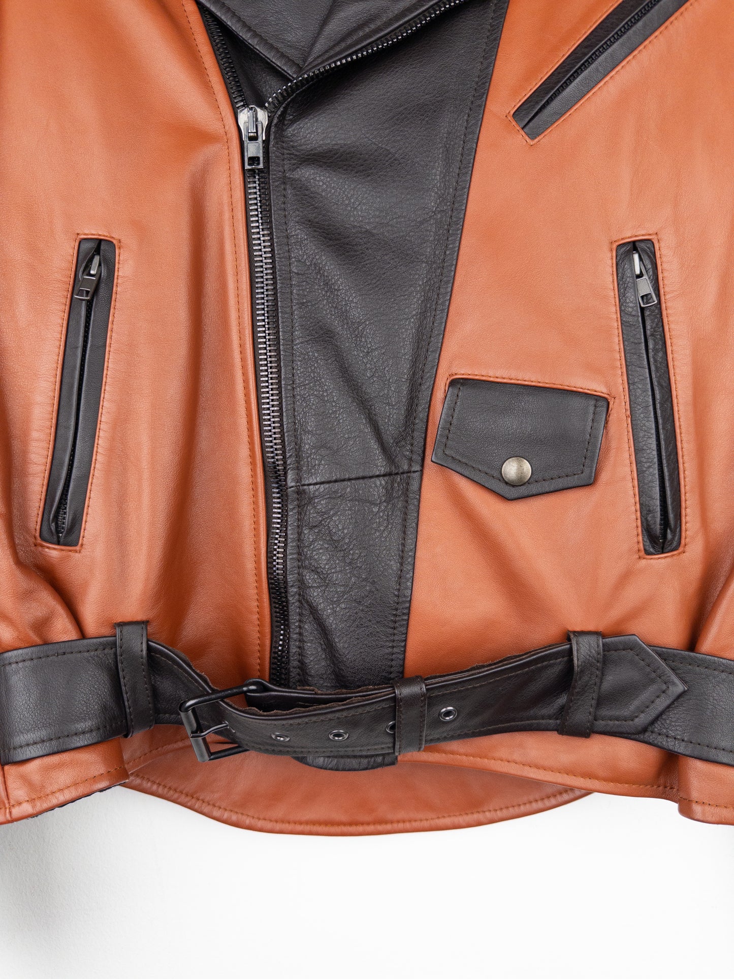 Maison Margiela 2000s Perfecto Panel Leather Biker Jacket