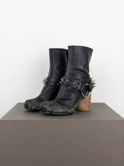 Maison Margiela SS20 Studded ‘Punk’ Tabi Ankle Heel Boots