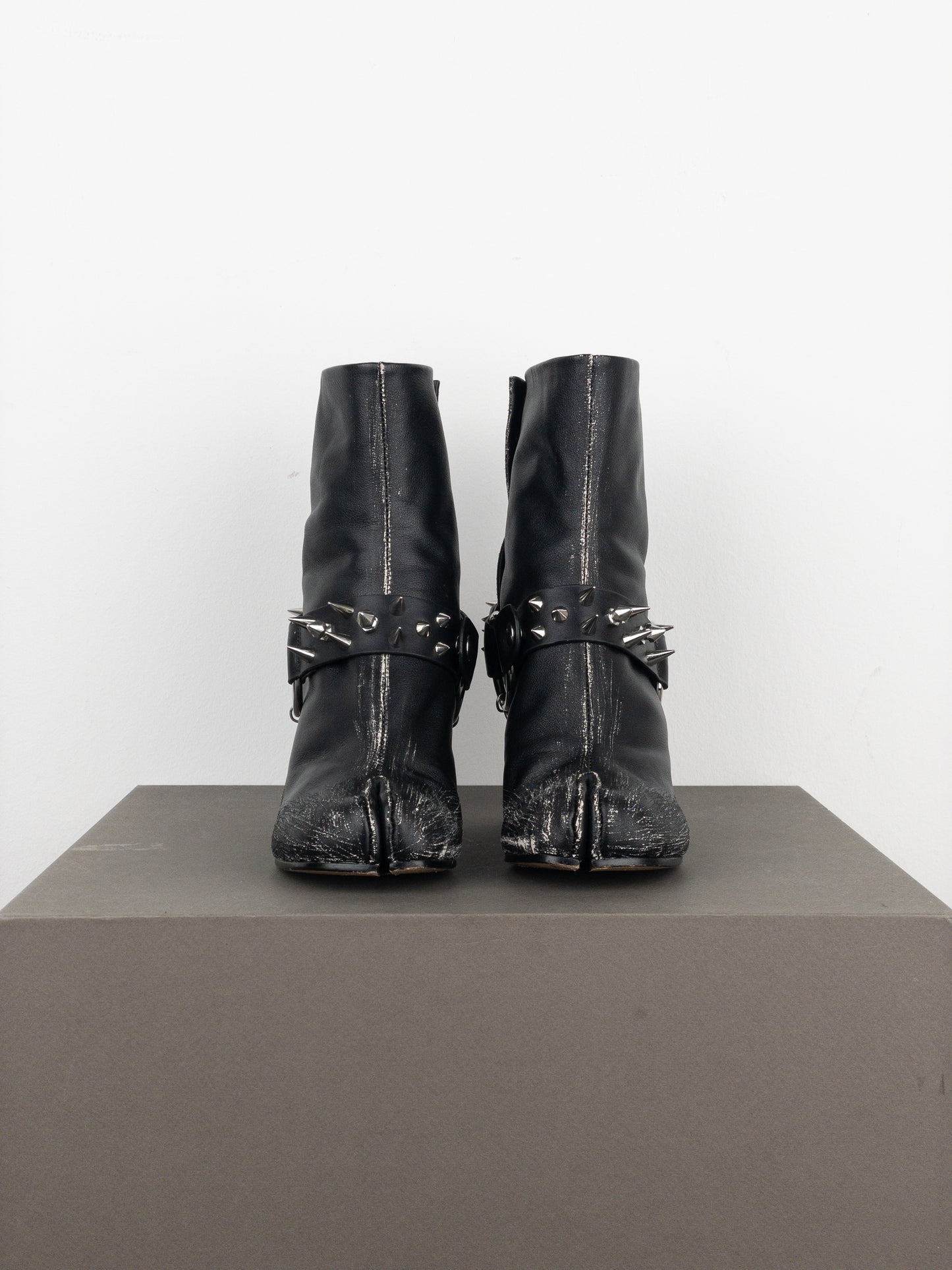 Maison Margiela SS20 Studded ‘Punk’ Tabi Ankle Heel Boots