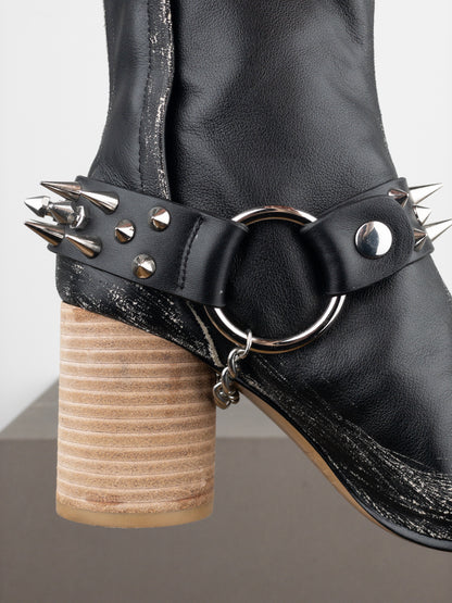 Maison Margiela SS20 Studded ‘Punk’ Tabi Ankle Heel Boots