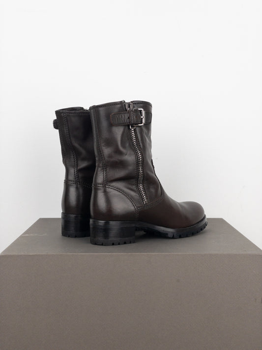 Prada AW99 Lugsole Biker Ankle Work Boots