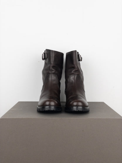 Prada AW99 Lugsole Biker Ankle Work Boots