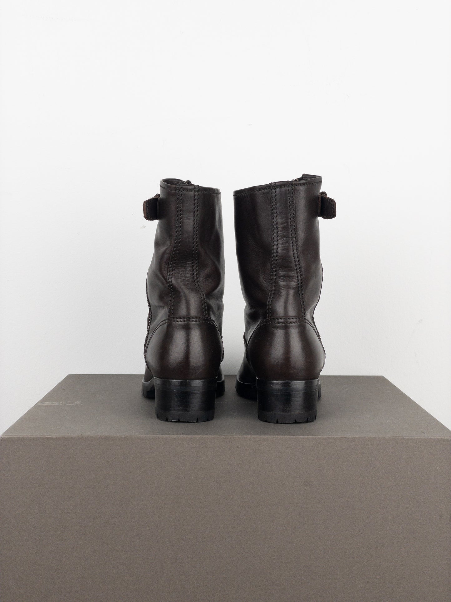 Prada AW99 Lugsole Biker Ankle Work Boots