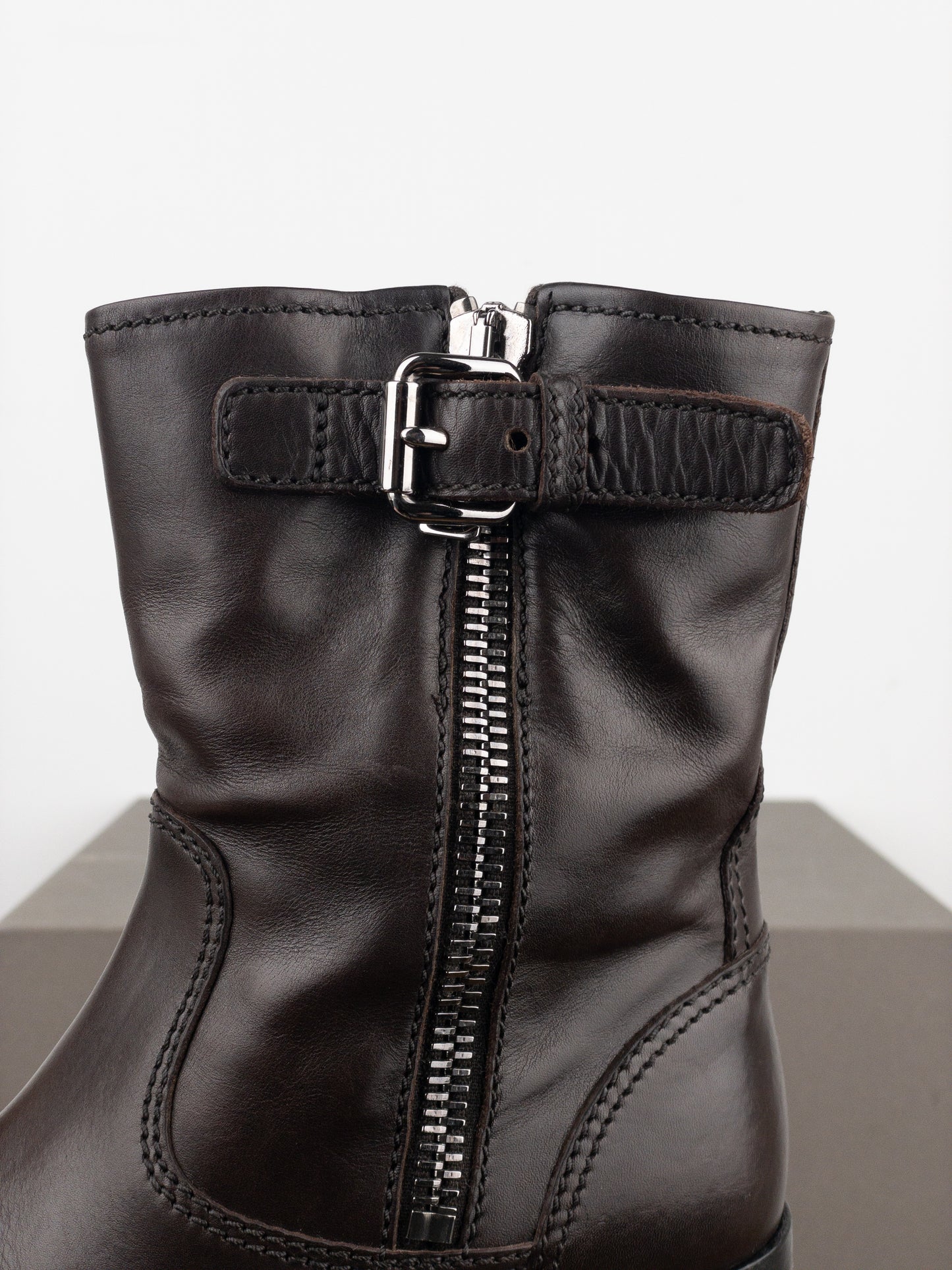 Prada AW99 Lugsole Biker Ankle Work Boots