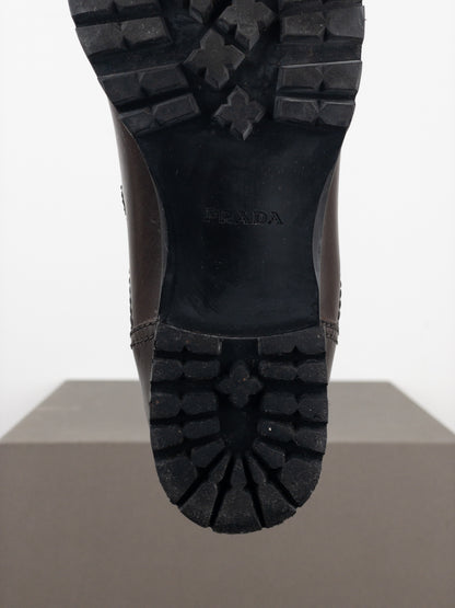Prada AW99 Lugsole Biker Ankle Work Boots