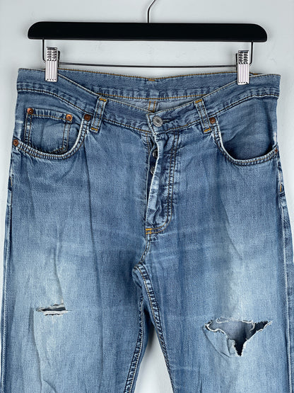 Helmut Lang AW98 Distressed Denim Jeans