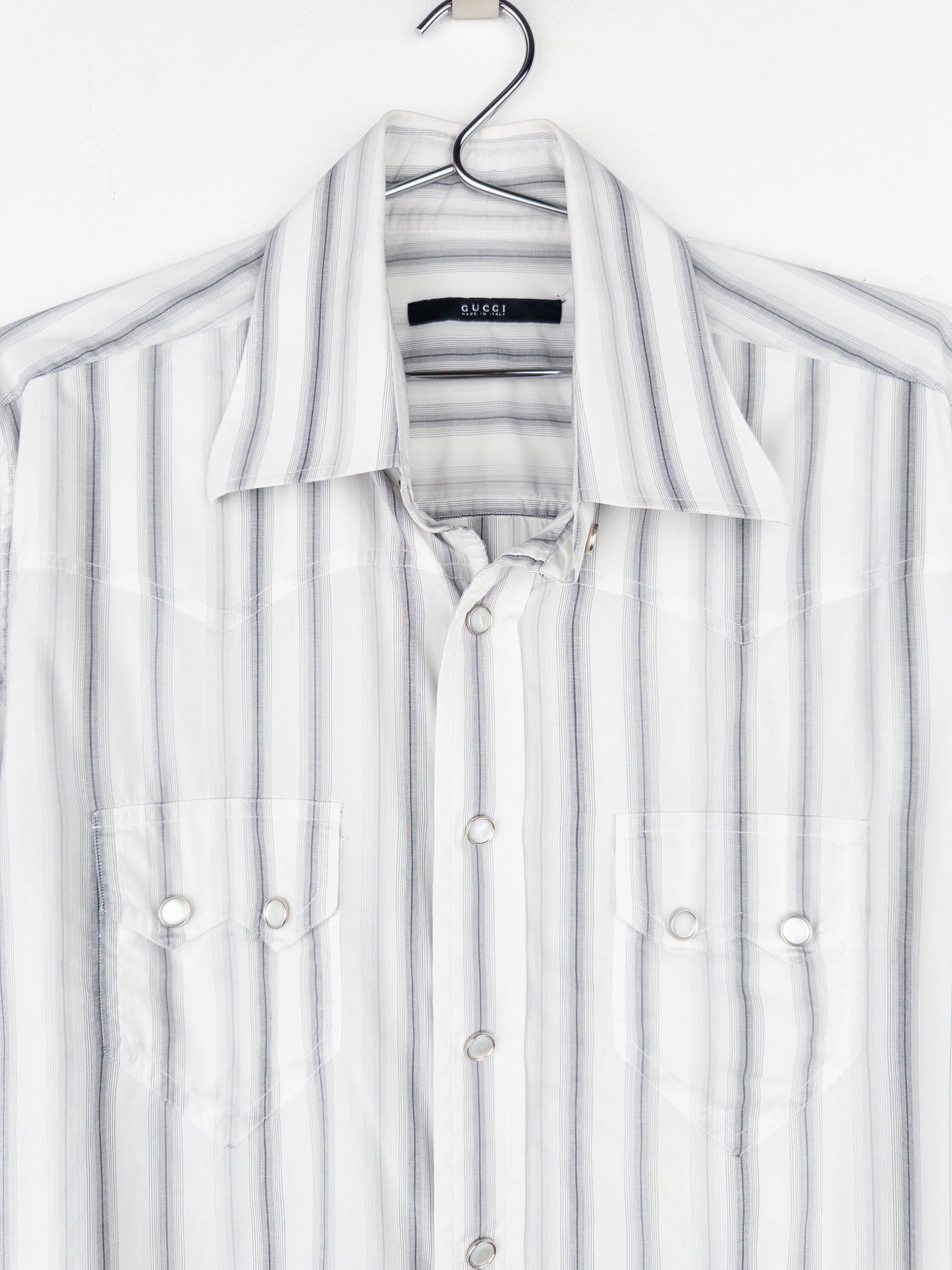 Gucci by Tom Ford SS04 Pearl-Button Cowboy Western Button-Up Shirt