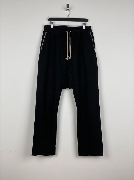 Rick Owens Zipper-Pocket Felpa Dropcrotch Sweatpants