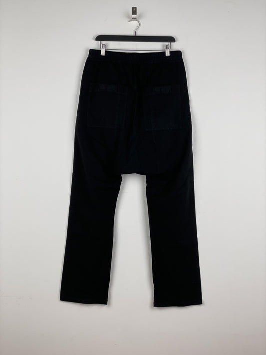 Rick Owens Zipper-Pocket Felpa Dropcrotch Sweatpants