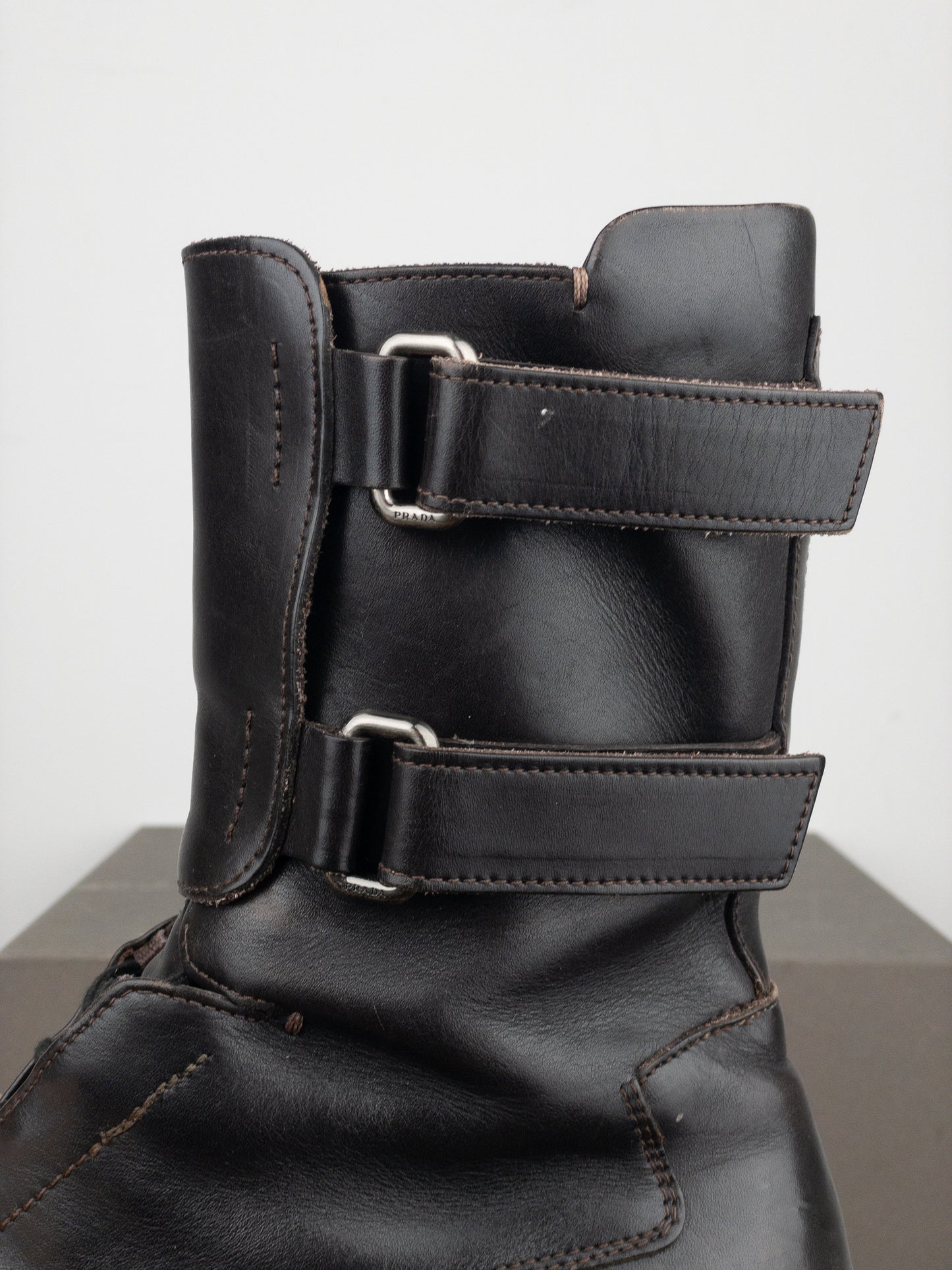 Prada AW99 Square Toe Combat Boots