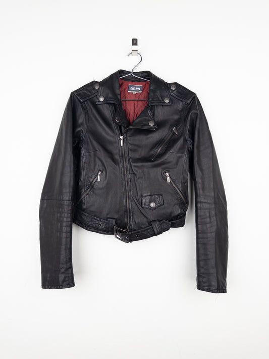 Jean Paul Gaultier 1990s Cropped Perfecto Leather Biker Jacket