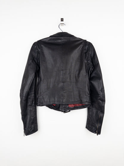 Jean Paul Gaultier 1990s Cropped Perfecto Leather Biker Jacket