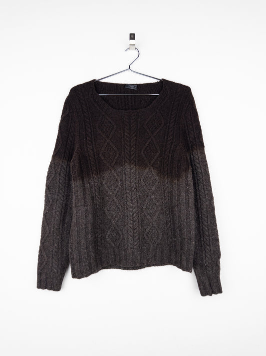 Prada AW04 Ombre Fisherman Cable Knit Sweater