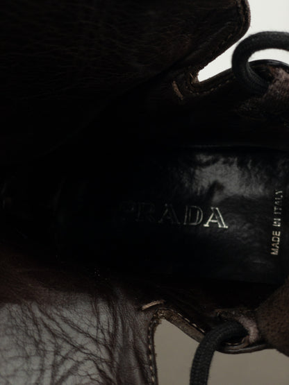 Prada AW99 Square Toe Combat Boots