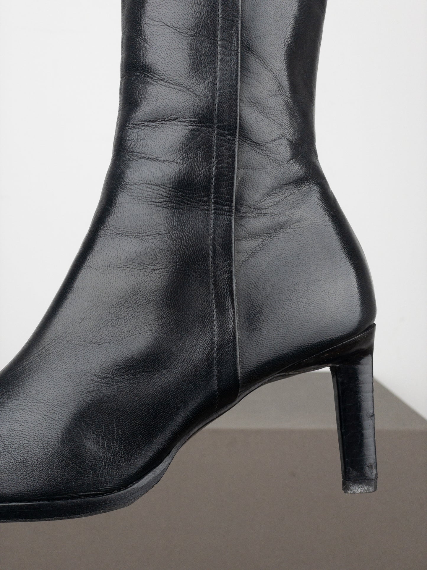 Prada 2000s Pointed-Toe Western Ankle Heel Boots
