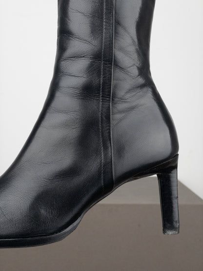 Prada 2000s Pointed-Toe Western Ankle Heel Boots
