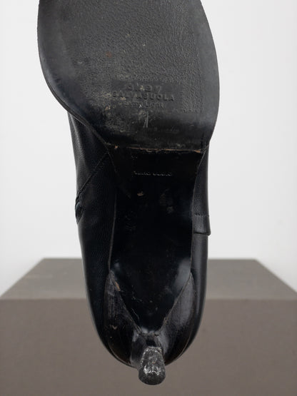 Prada 2000s Pointed-Toe Western Ankle Heel Boots