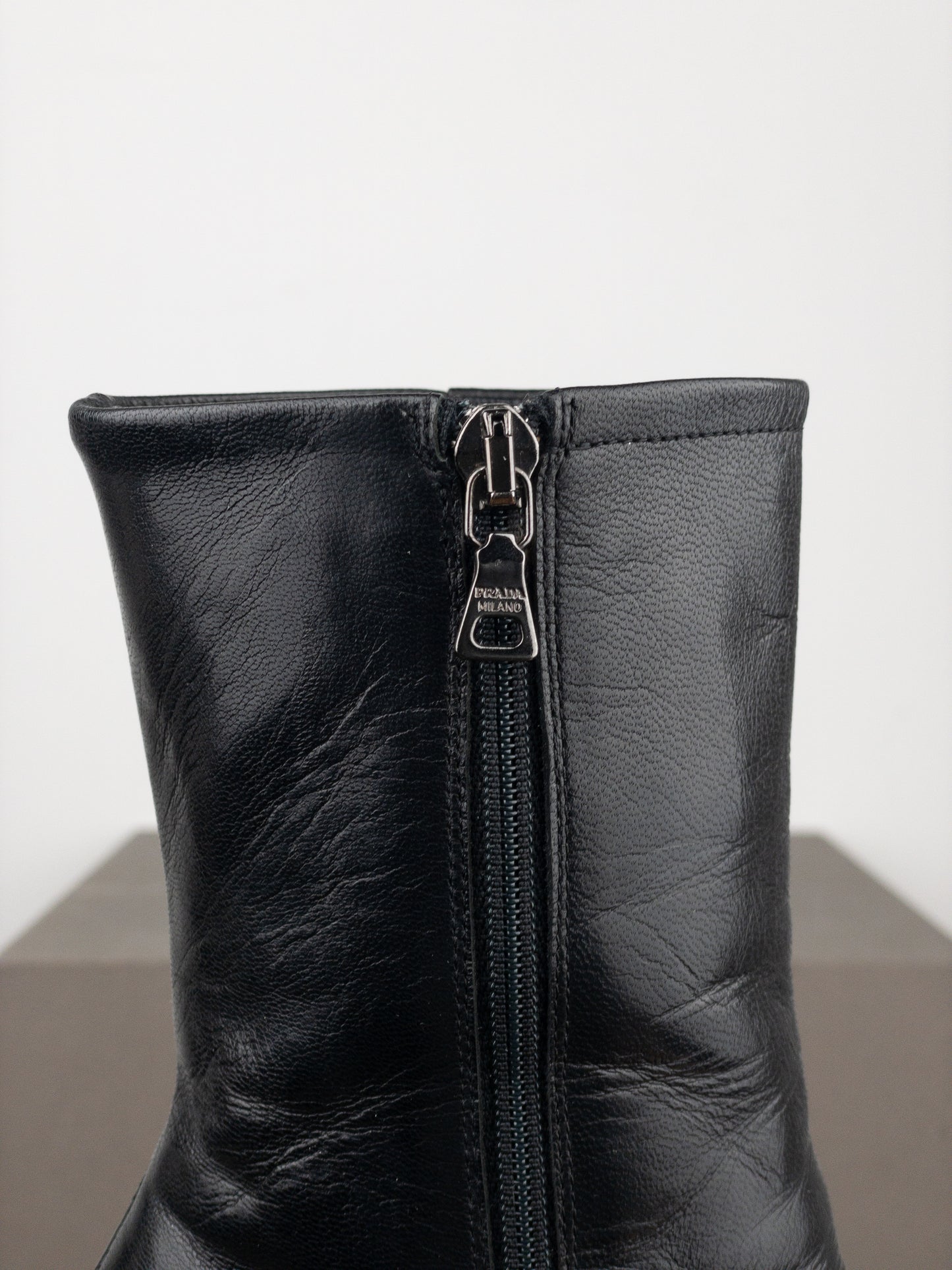 Prada 2000s Pointed-Toe Western Ankle Heel Boots