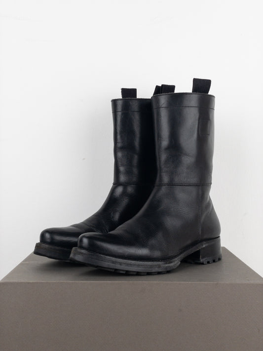 Miu Miu AW01 Pointed-Toe ‘Peco’ Biker Combat Boots