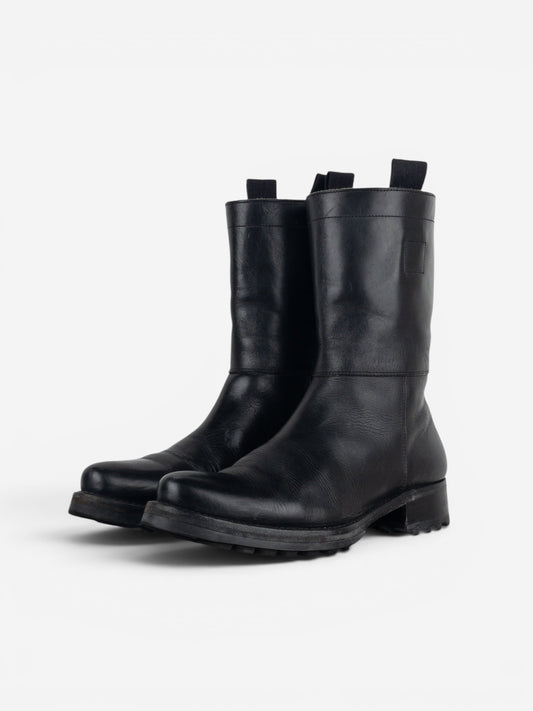 Miu Miu AW01 Pointed-Toe ‘Peco’ Biker Combat Boots
