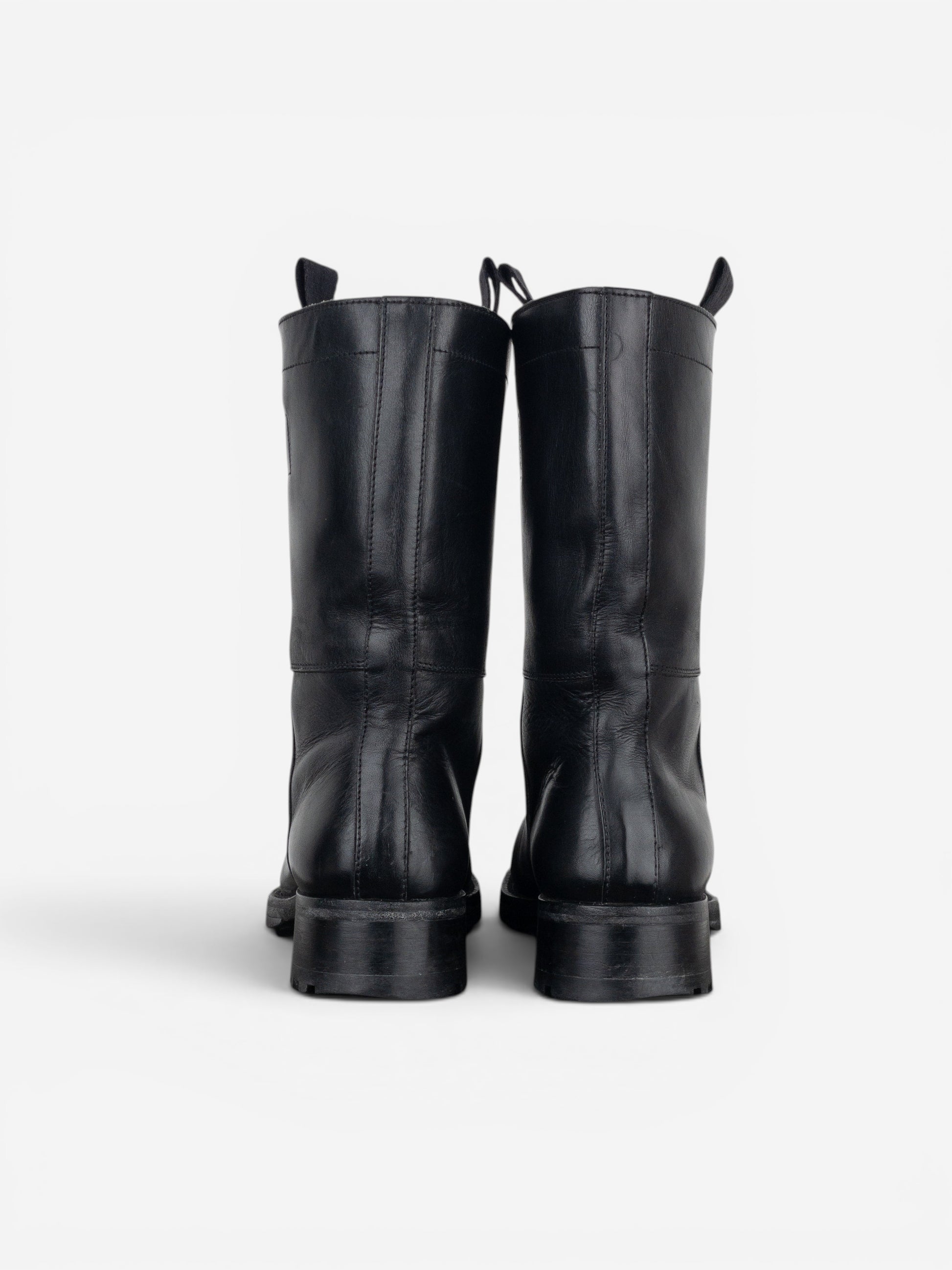 Miu Miu AW01 Pointed-Toe ‘Peco’ Biker Combat Boots – photo 6