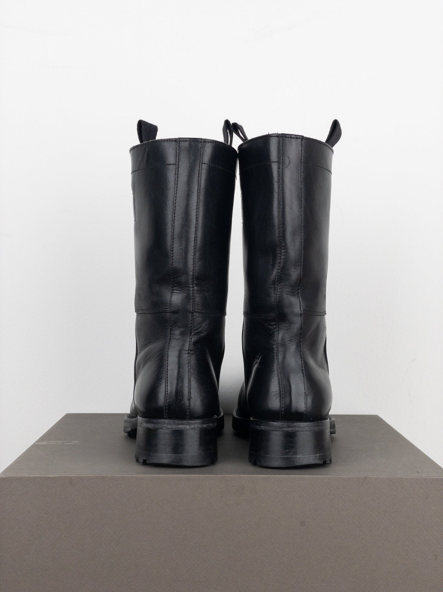 Miu Miu AW01 Pointed-Toe ‘Peco’ Biker Combat Boots