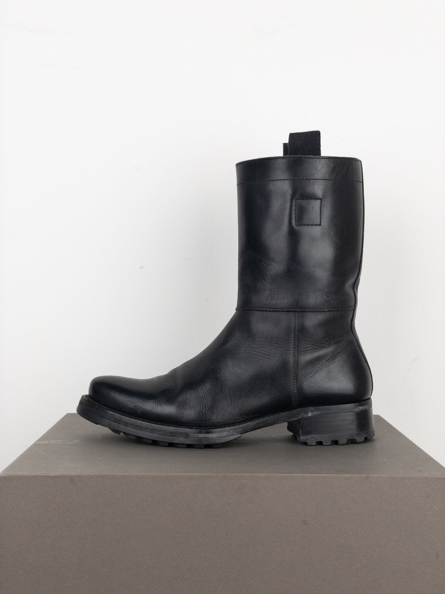 Miu Miu AW01 Pointed-Toe ‘Peco’ Biker Combat Boots