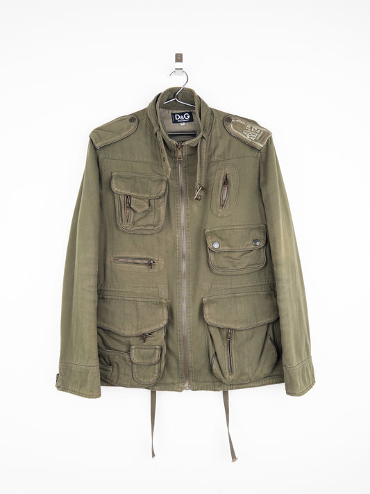 Dolce & Gabbana AW03 Multi-Pocket Military Cargo Field Jacket