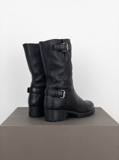 Prada AW99 Lugsole Biker Ankle Work Boots
