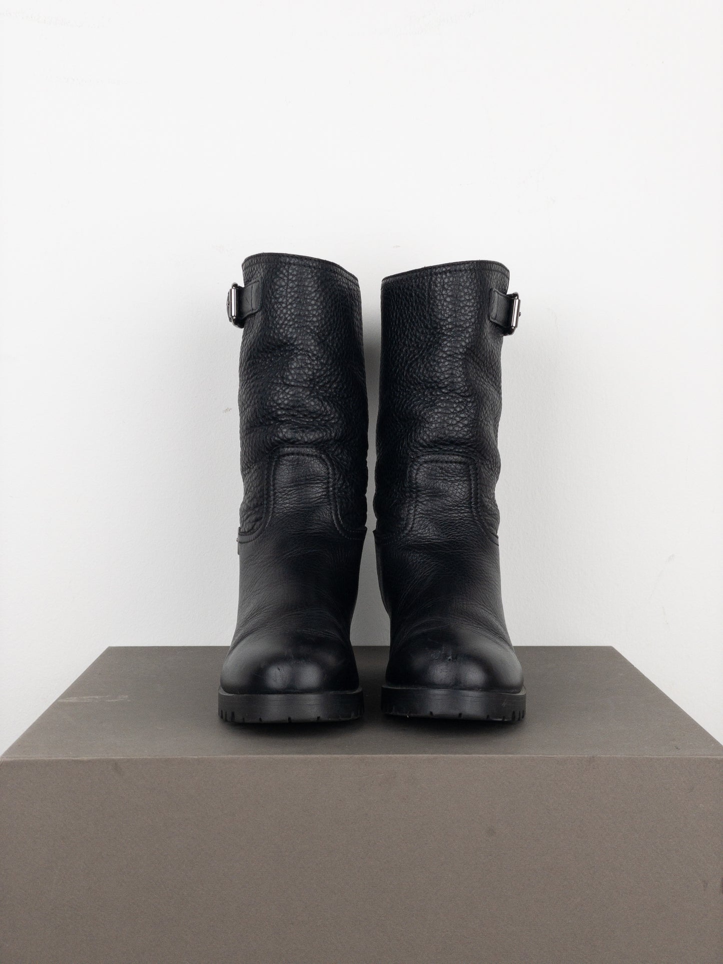 Prada AW99 Lugsole Biker Ankle Work Boots