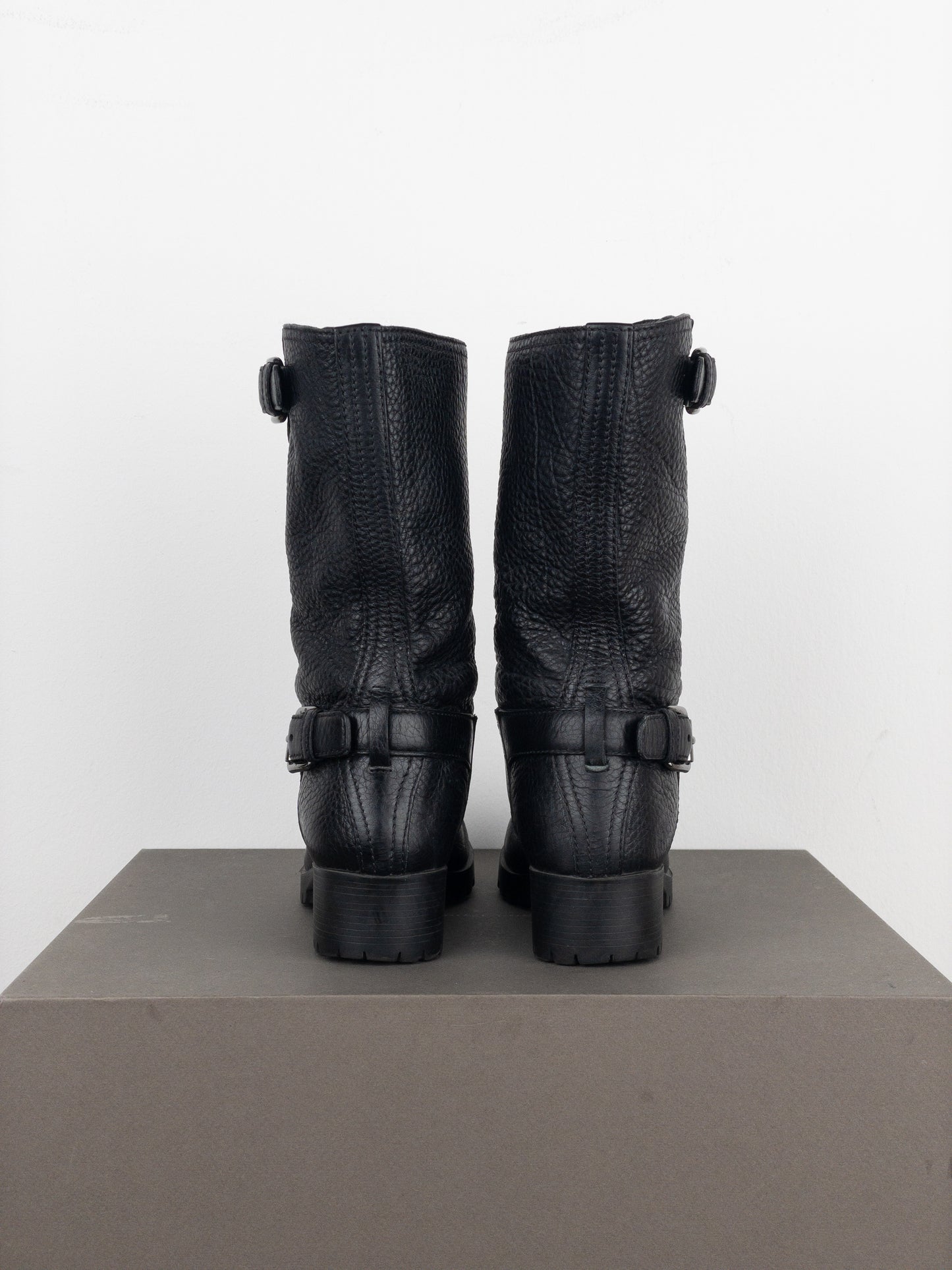 Prada AW99 Lugsole Biker Ankle Work Boots