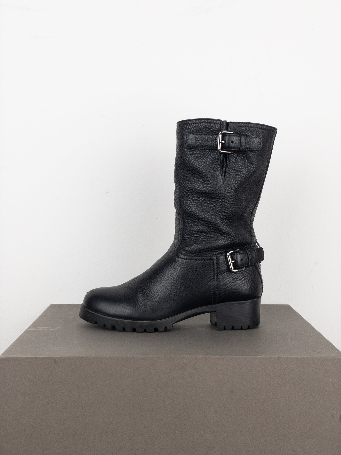 Prada AW99 Lugsole Biker Ankle Work Boots