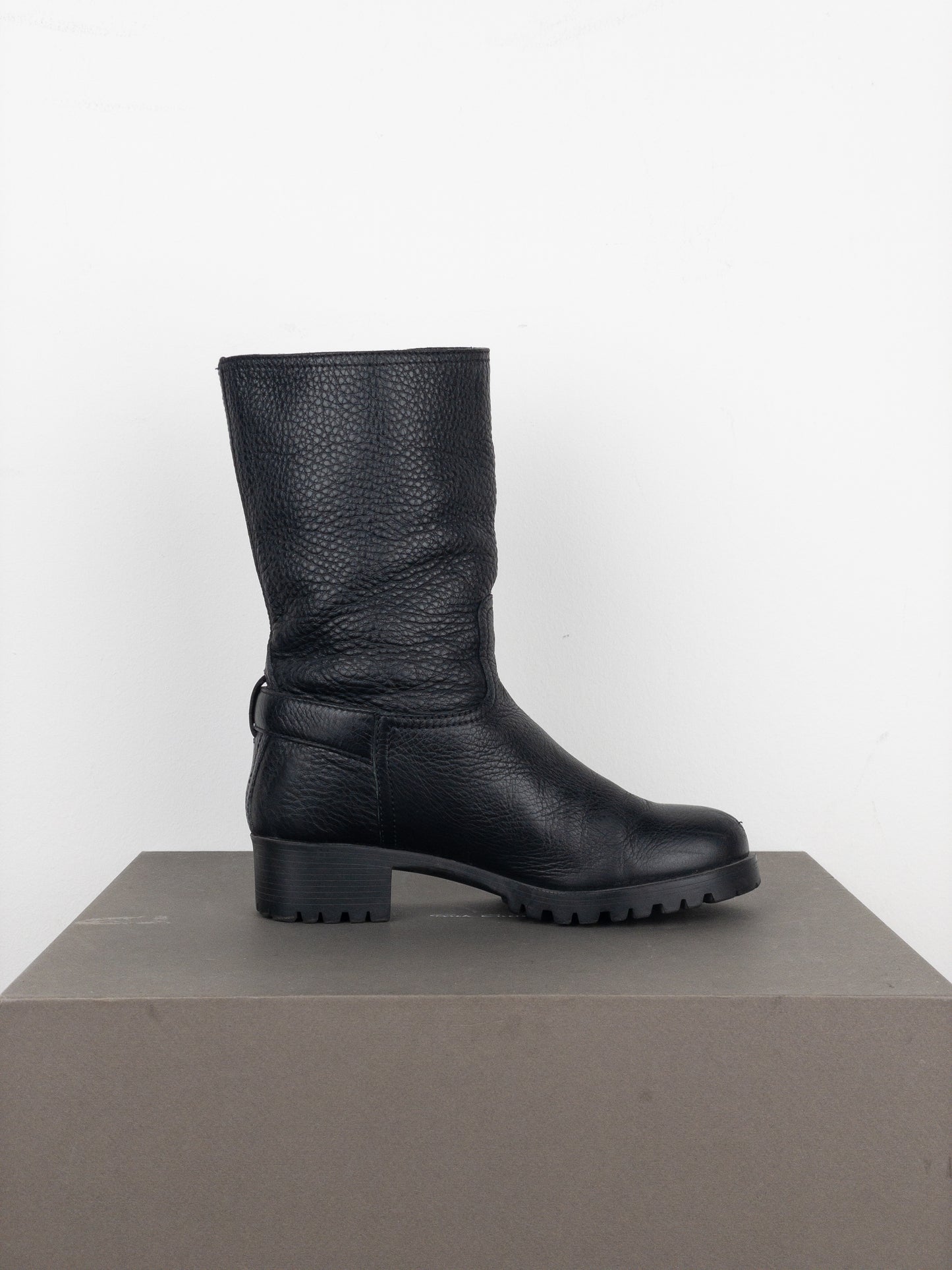 Prada AW99 Lugsole Biker Ankle Work Boots