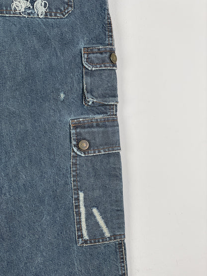 Dolce & Gabbana AW03 Double-Knee Denim Cargo Pants