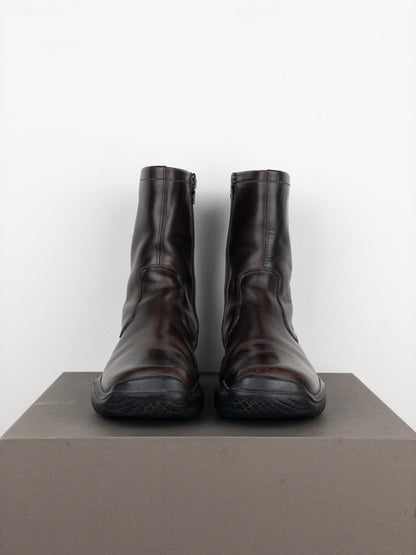 Prada AW99 Square-Toe Vibram Ankle Biker Boots