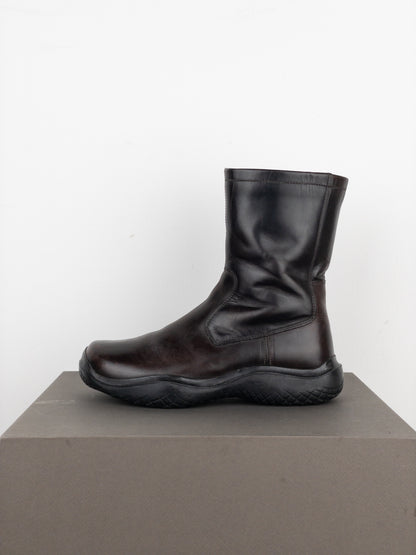 Prada AW99 Square-Toe Vibram Ankle Biker Boots