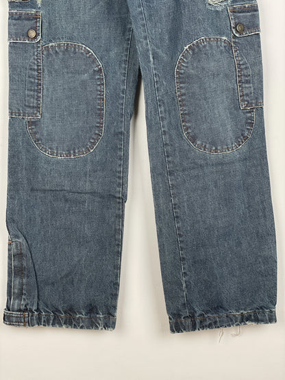 Dolce & Gabbana AW03 Double-Knee Denim Cargo Pants