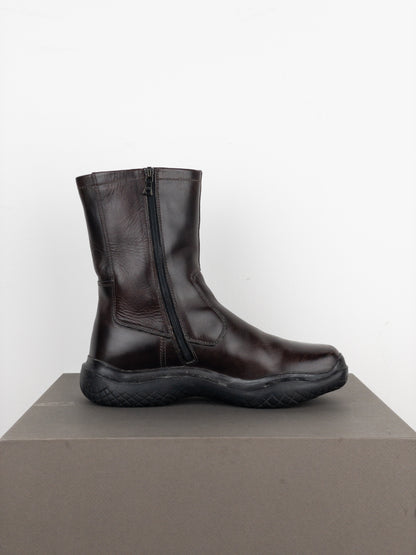 Prada AW99 Square-Toe Vibram Ankle Biker Boots