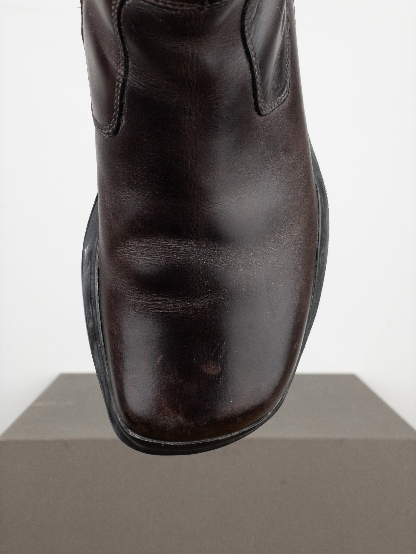 Prada AW99 Square-Toe Vibram Ankle Biker Boots