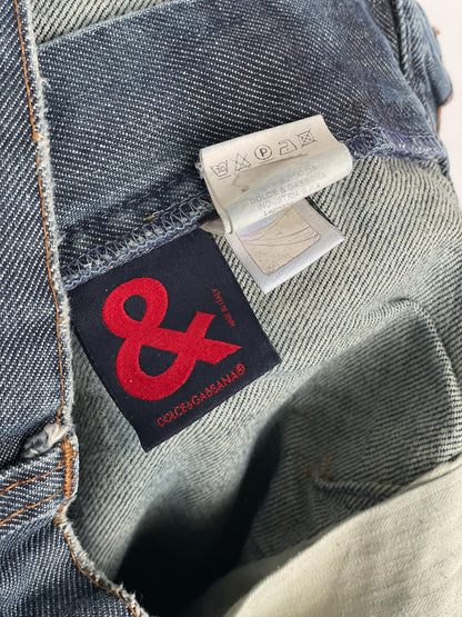 Dolce & Gabbana AW03 Double-Knee Denim Cargo Pants