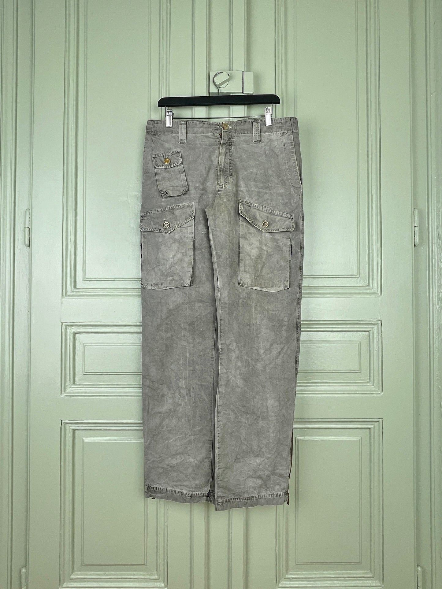 Dolce & Gabbana Stonewash Multi-Pocket Military Cargo Pants