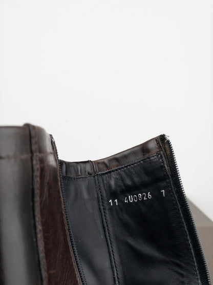 Prada AW99 Square-Toe Vibram Ankle Biker Boots