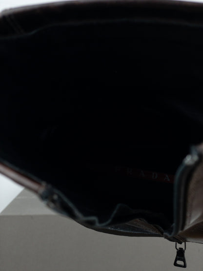 Prada AW99 Square-Toe Vibram Ankle Biker Boots