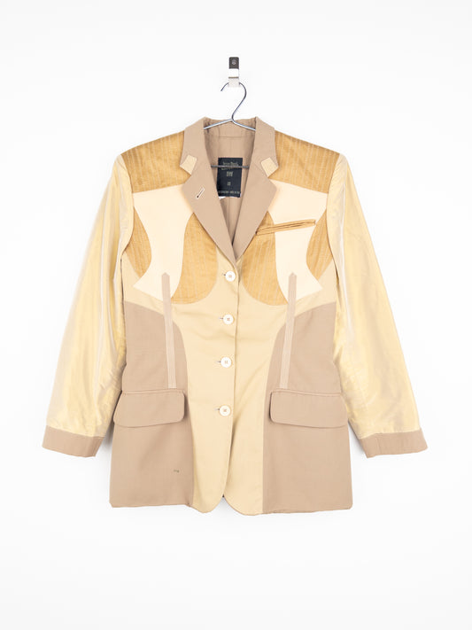 Jean Paul Gaultier AW89 'Inside Out' Hybrid Patchwork Blazer