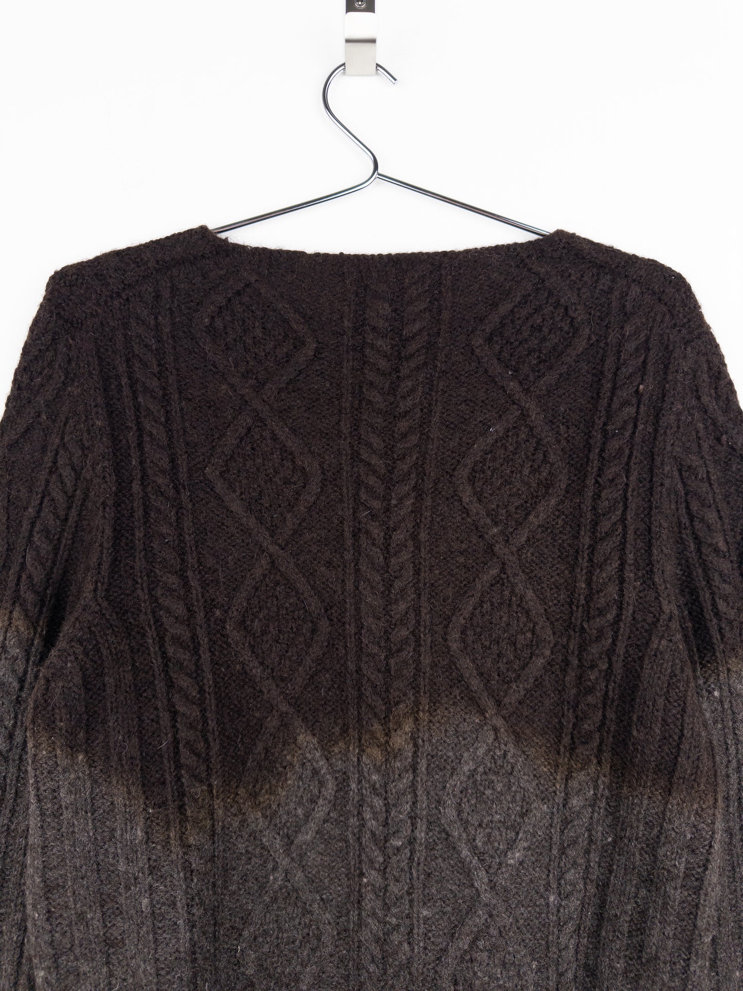 Prada AW04 Ombre Fisherman Cable Knit Sweater