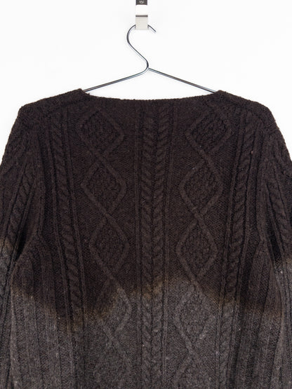 Prada AW04 Ombre Fisherman Cable Knit Sweater