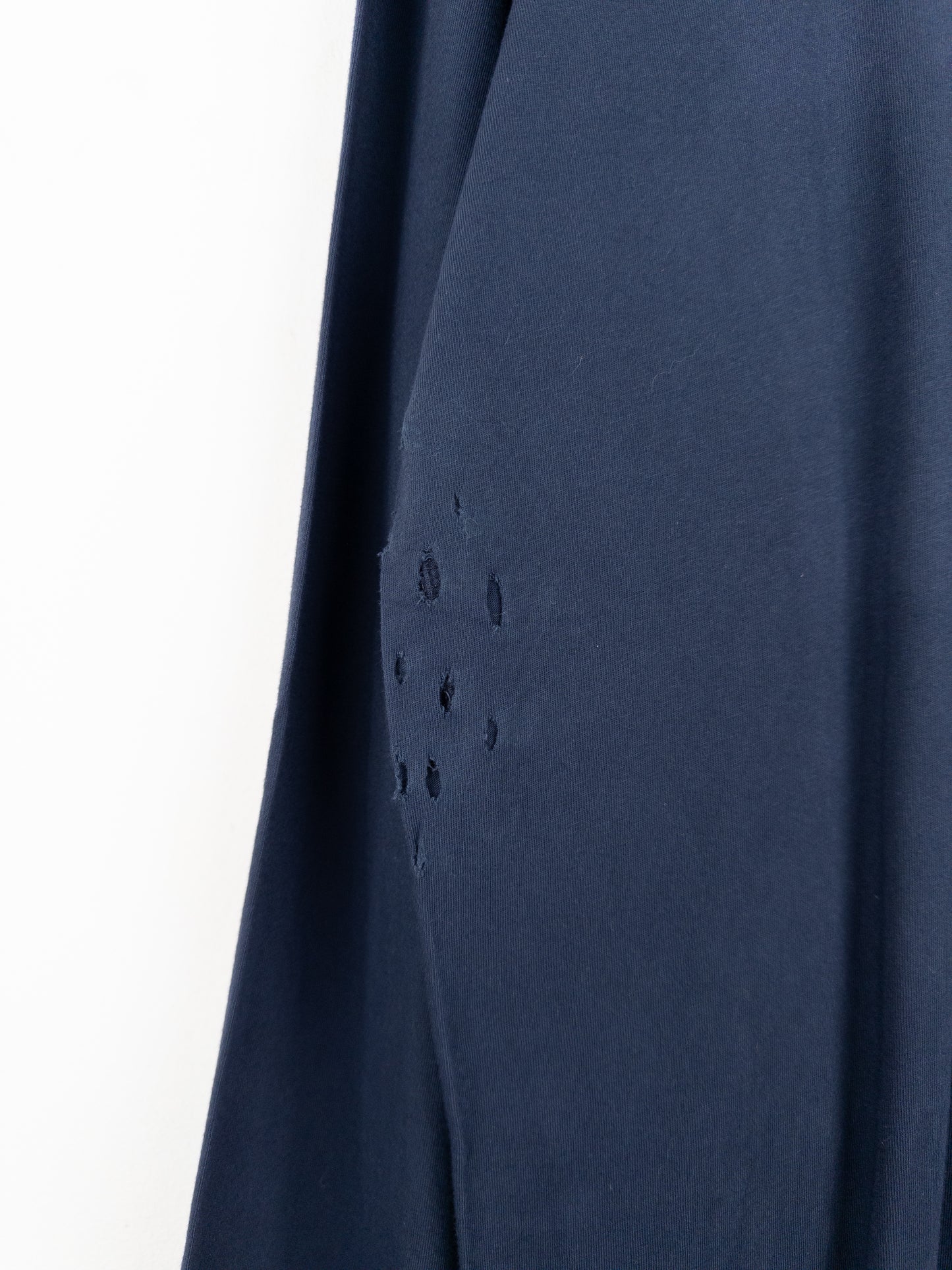 Balmain by Olivier Rousteing 2010s Distressed Henley Button Longsleeve Shirt